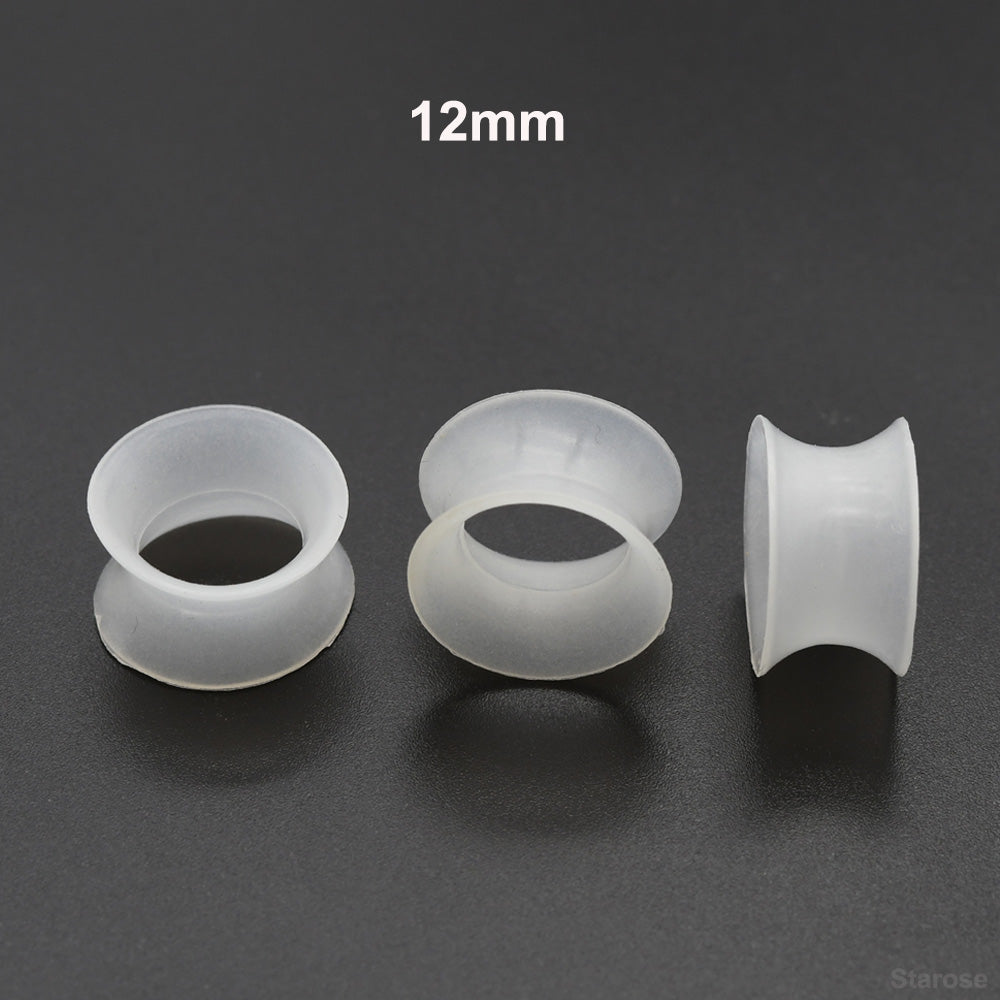 10 Pieces-Pack 3-24mm Glow-in-the-Dark Silicone Tunnels Flexible Ear Plugs 00G 0G Large Gauge Soft Ear Skin Tunnels Earlets Luminus Ear Stretchers Noctilucent Ear Dilations