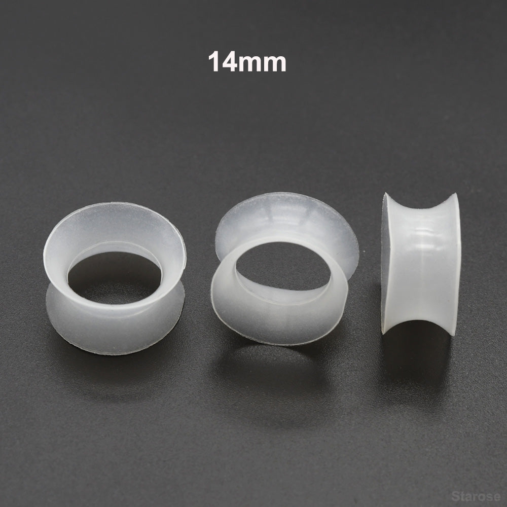 10 Pieces-Pack 3-24mm Glow-in-the-Dark Silicone Tunnels Flexible Ear Plugs 00G 0G Large Gauge Soft Ear Skin Tunnels Earlets Luminus Ear Stretchers Noctilucent Ear Dilations