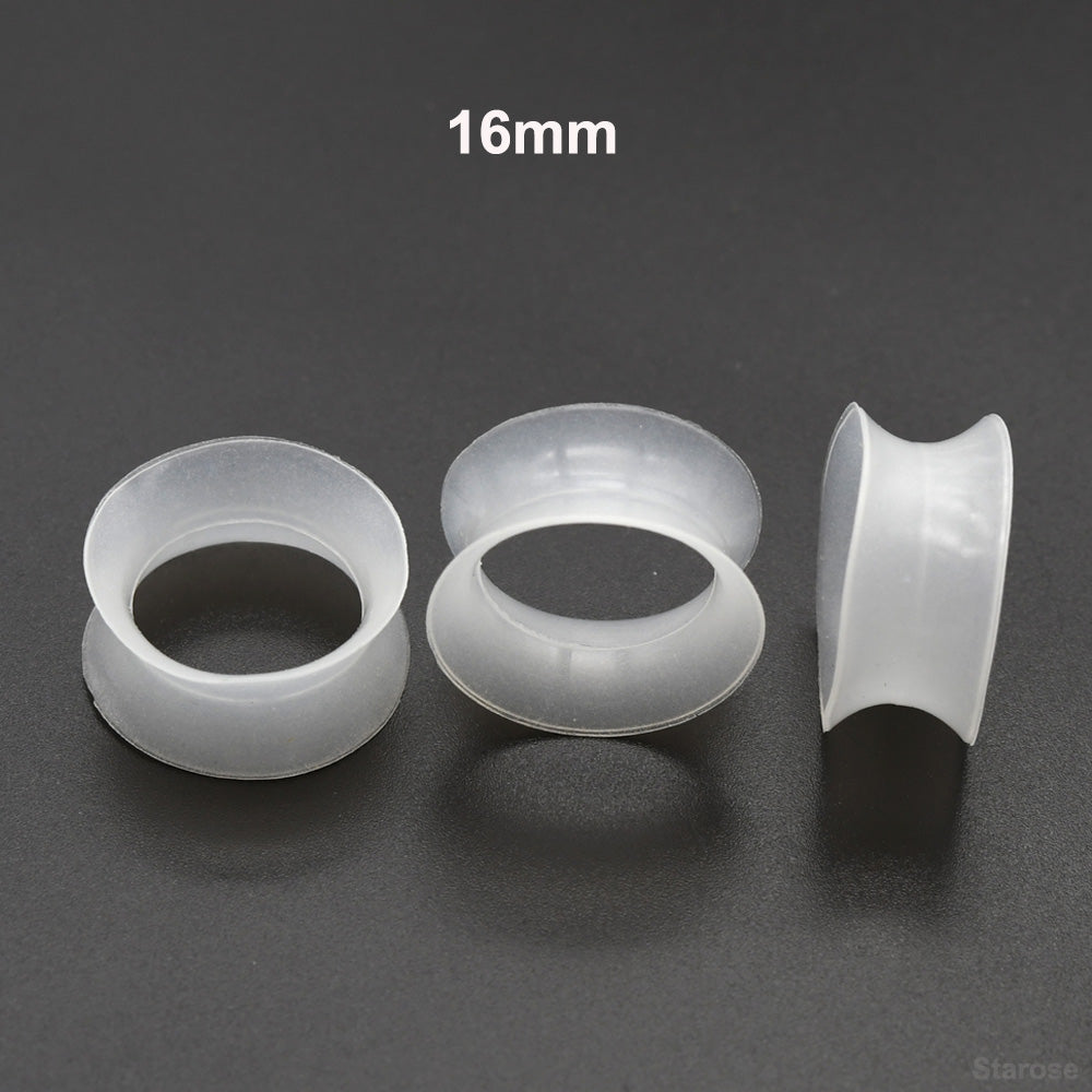 10 Pieces-Pack 3-24mm Glow-in-the-Dark Silicone Tunnels Flexible Ear Plugs 00G 0G Large Gauge Soft Ear Skin Tunnels Earlets Luminus Ear Stretchers Noctilucent Ear Dilations