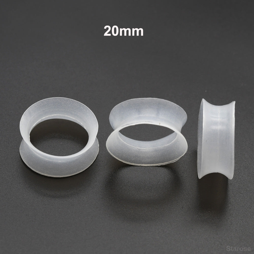 10 Pieces-Pack 3-24mm Glow-in-the-Dark Silicone Tunnels Flexible Ear Plugs 00G 0G Large Gauge Soft Ear Skin Tunnels Earlets Luminus Ear Stretchers Noctilucent Ear Dilations