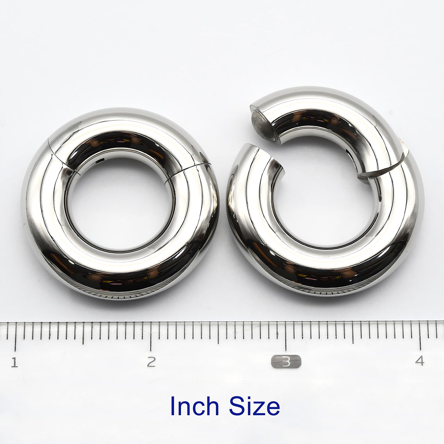 1 PAIR High Polished 316L Surgical Steel Nose Ring Hoop Ear Piercing Jewelry Hinged Clicker Piercing for Septum Labret BCR 18G-00G