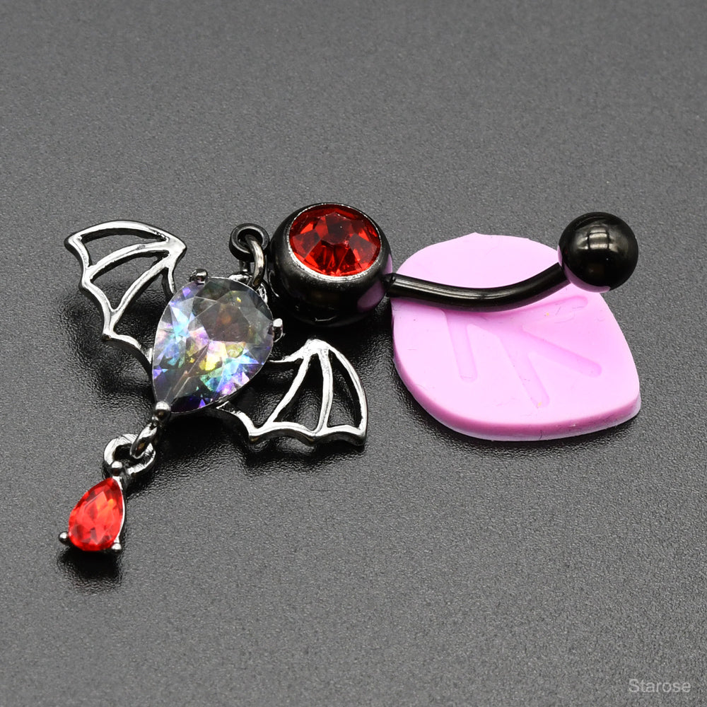 1 Piece Devil Bat Wings Belly Button Rings Stainless Steel Navel Piercing Jewelry