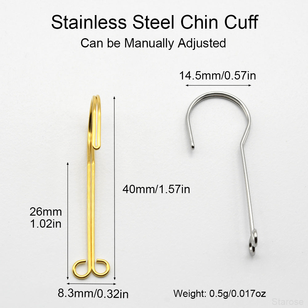1 Piece New Style Stainless Steel Wire Lip Cuff Labret Chin Cuff Adjustable Pierceless Lip Ring Fake Piercing Tribal Jewelry