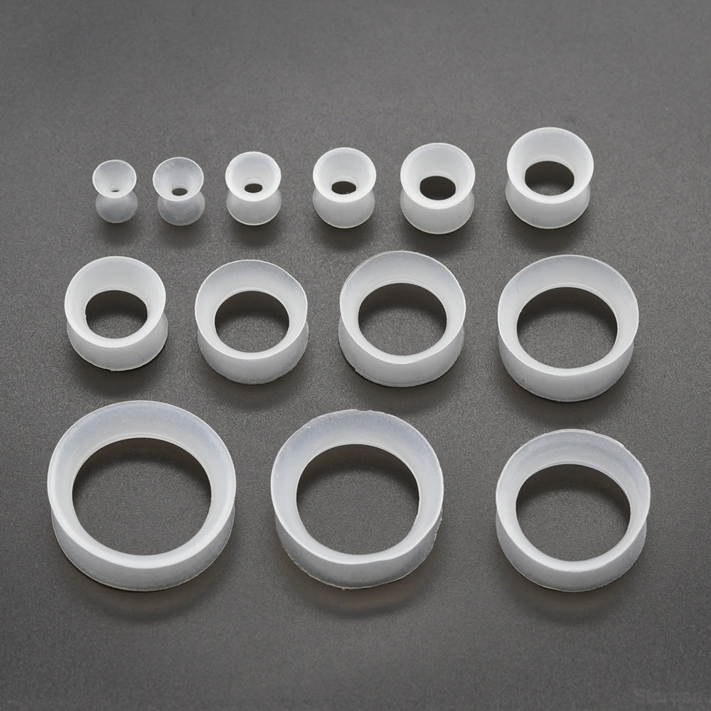 10 Pieces-Pack 3-24mm Glow-in-the-Dark Silicone Tunnels Flexible Ear Plugs 00G 0G Large Gauge Soft Ear Skin Tunnels Earlets Luminus Ear Stretchers Noctilucent Ear Dilations