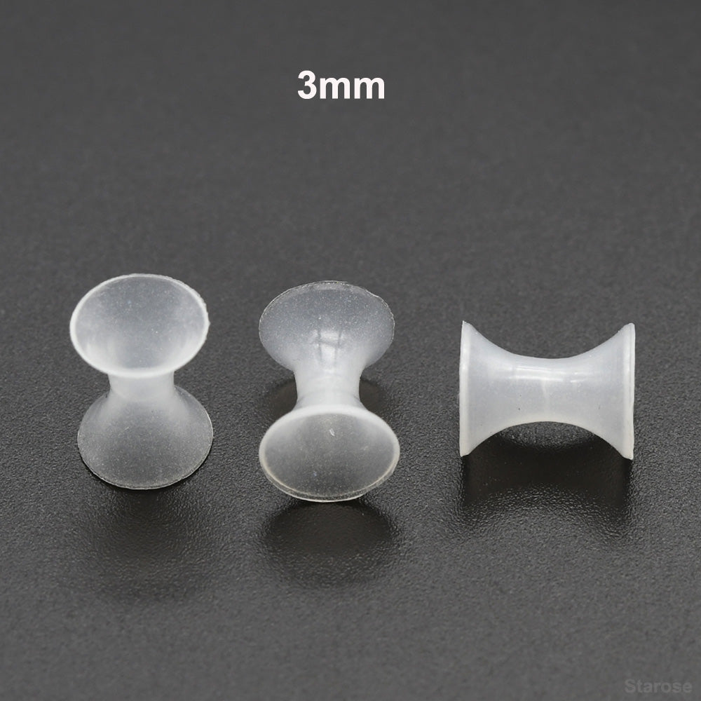 10 Pieces-Pack 3-24mm Glow-in-the-Dark Silicone Tunnels Flexible Ear Plugs 00G 0G Large Gauge Soft Ear Skin Tunnels Earlets Luminus Ear Stretchers Noctilucent Ear Dilations