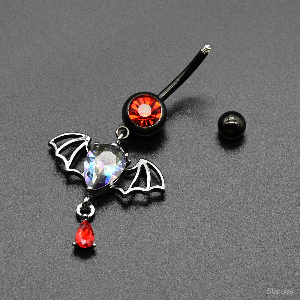 1 Piece Devil Bat Wings Belly Button Rings Stainless Steel Navel Piercing Jewelry