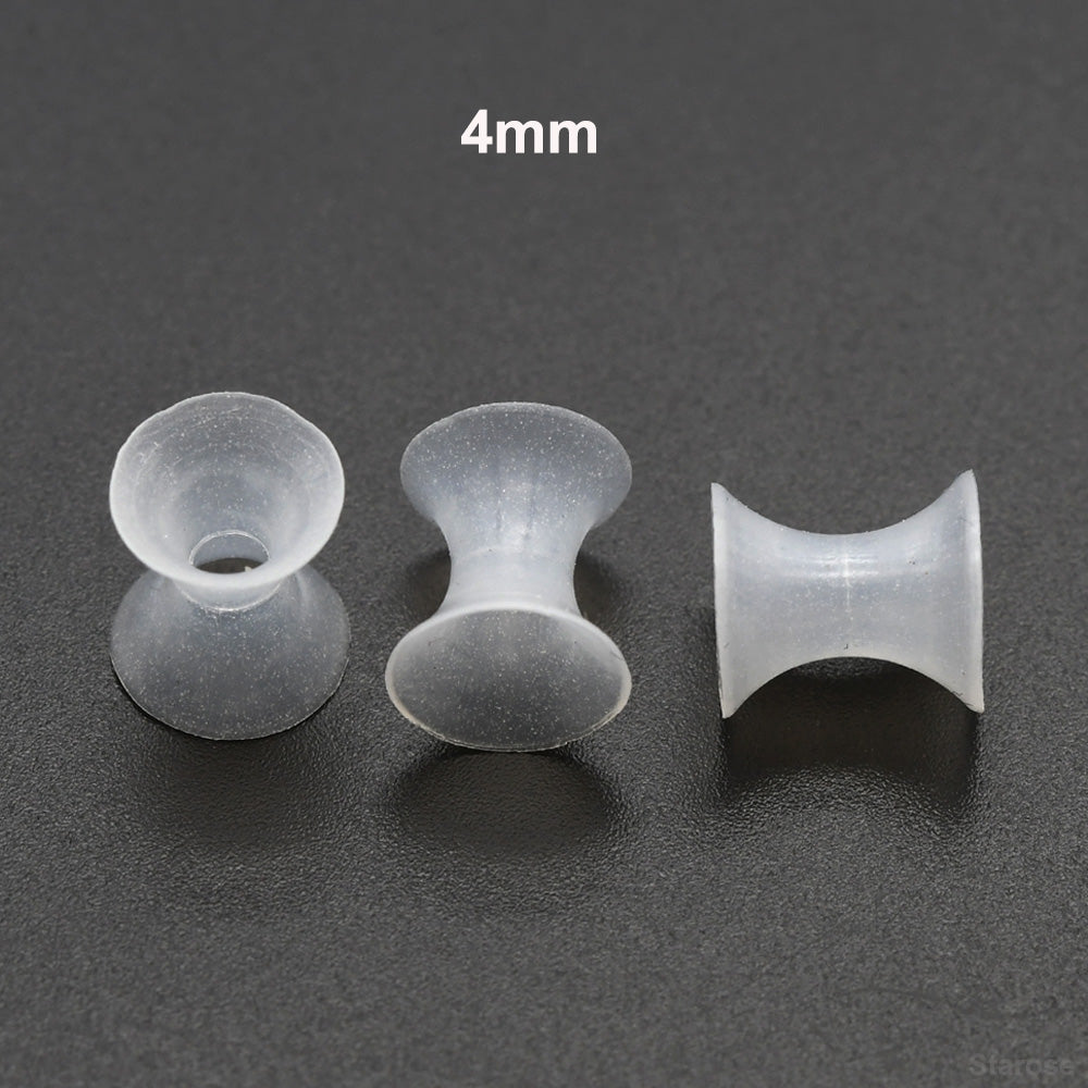 10 Pieces-Pack 3-24mm Glow-in-the-Dark Silicone Tunnels Flexible Ear Plugs 00G 0G Large Gauge Soft Ear Skin Tunnels Earlets Luminus Ear Stretchers Noctilucent Ear Dilations