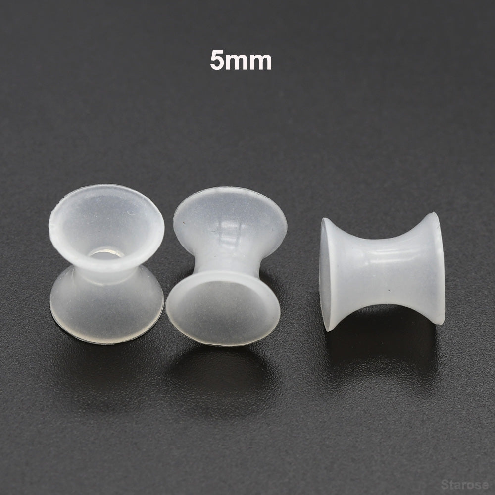 10 Pieces-Pack 3-24mm Glow-in-the-Dark Silicone Tunnels Flexible Ear Plugs 00G 0G Large Gauge Soft Ear Skin Tunnels Earlets Luminus Ear Stretchers Noctilucent Ear Dilations