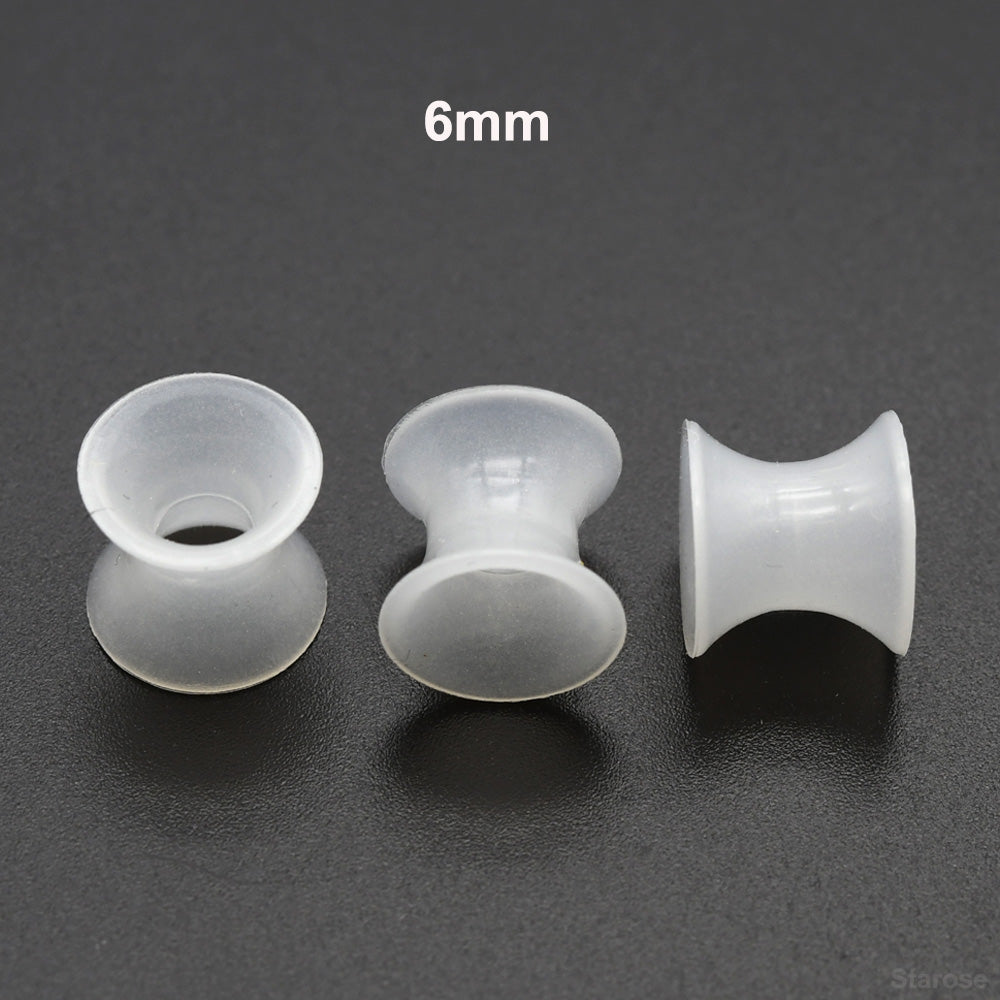 10 Pieces-Pack 3-24mm Glow-in-the-Dark Silicone Tunnels Flexible Ear Plugs 00G 0G Large Gauge Soft Ear Skin Tunnels Earlets Luminus Ear Stretchers Noctilucent Ear Dilations