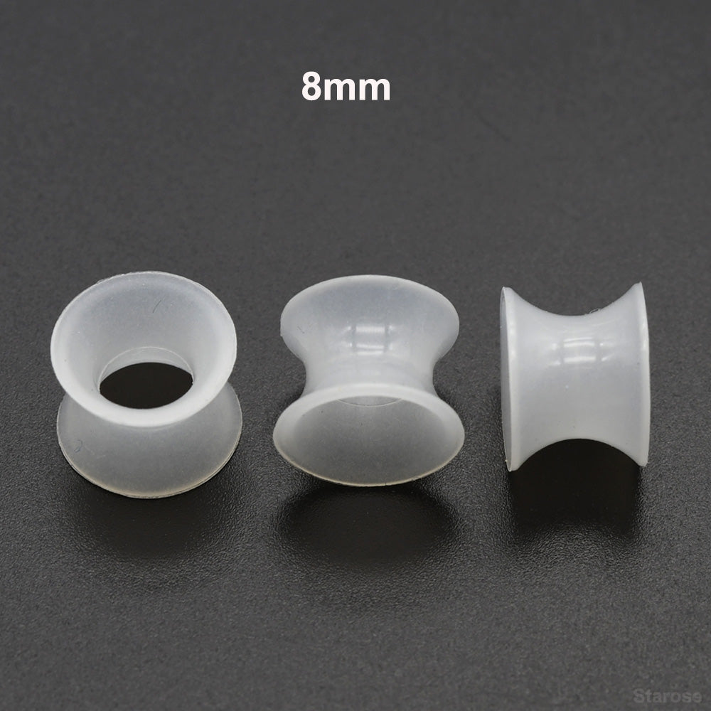 10 Pieces-Pack 3-24mm Glow-in-the-Dark Silicone Tunnels Flexible Ear Plugs 00G 0G Large Gauge Soft Ear Skin Tunnels Earlets Luminus Ear Stretchers Noctilucent Ear Dilations