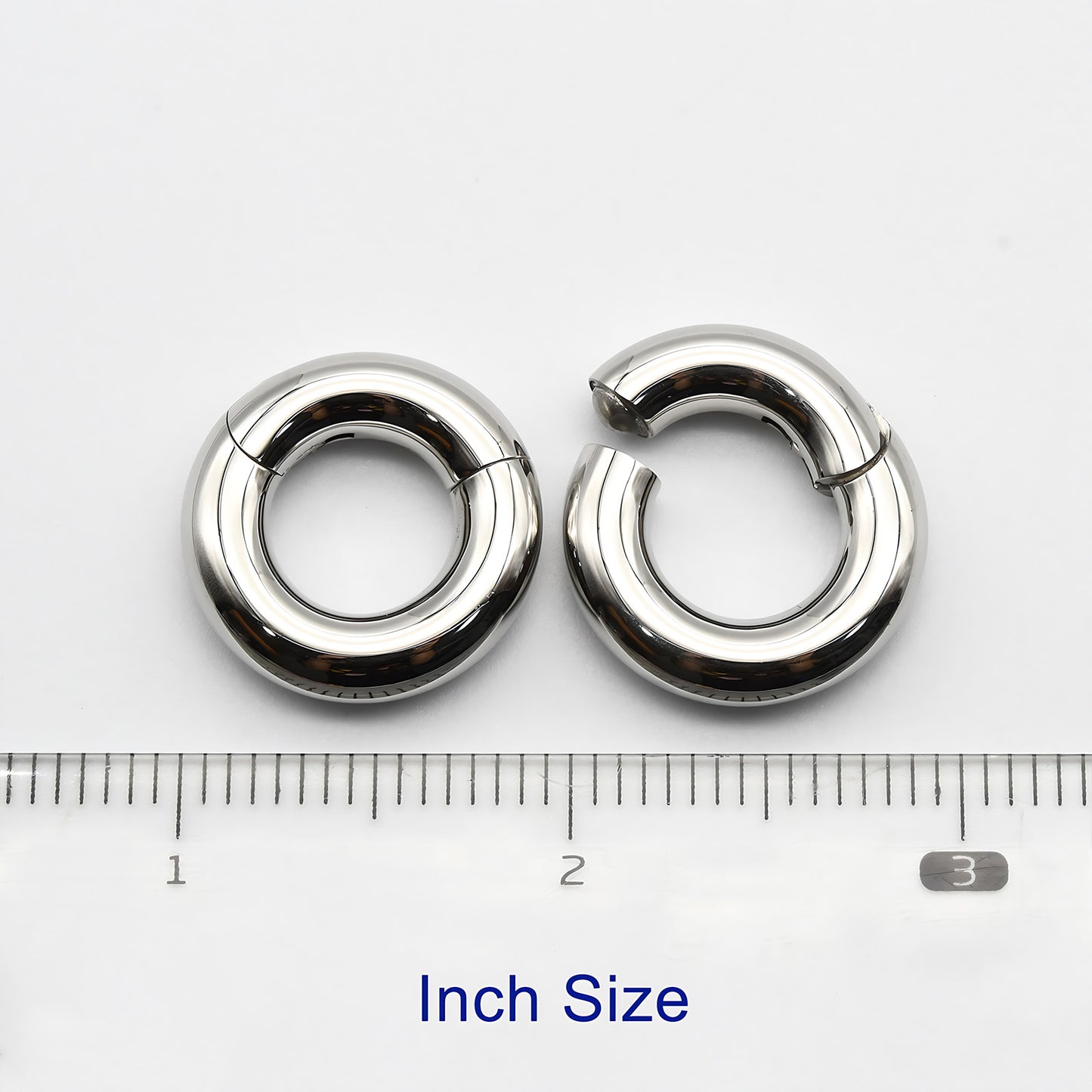 1 PAIR High Polished 316L Surgical Steel Nose Ring Hoop Ear Piercing Jewelry Hinged Clicker Piercing for Septum Labret BCR 18G-00G