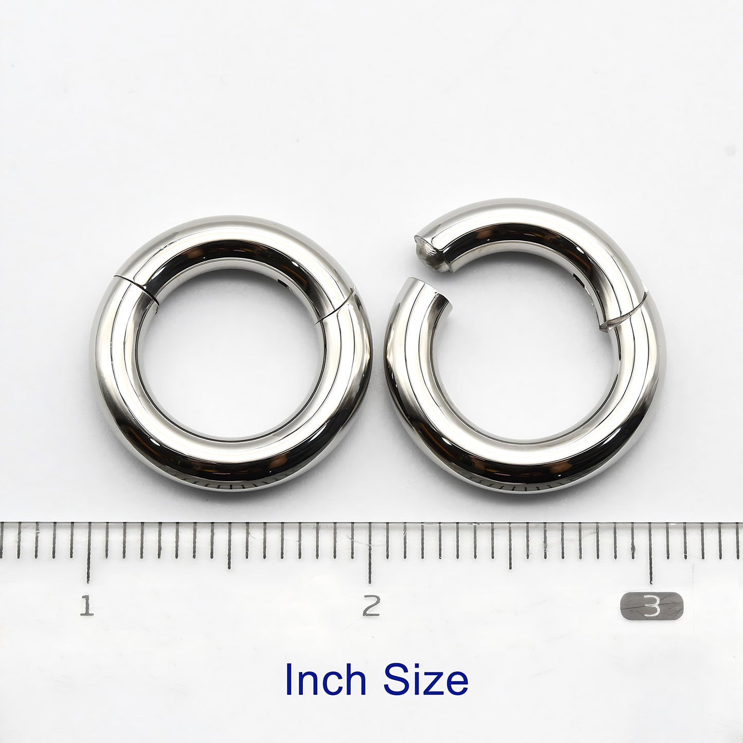 1 PAIR High Polished 316L Surgical Steel Nose Ring Hoop Ear Piercing Jewelry Hinged Clicker Piercing for Septum Labret BCR 18G-00G