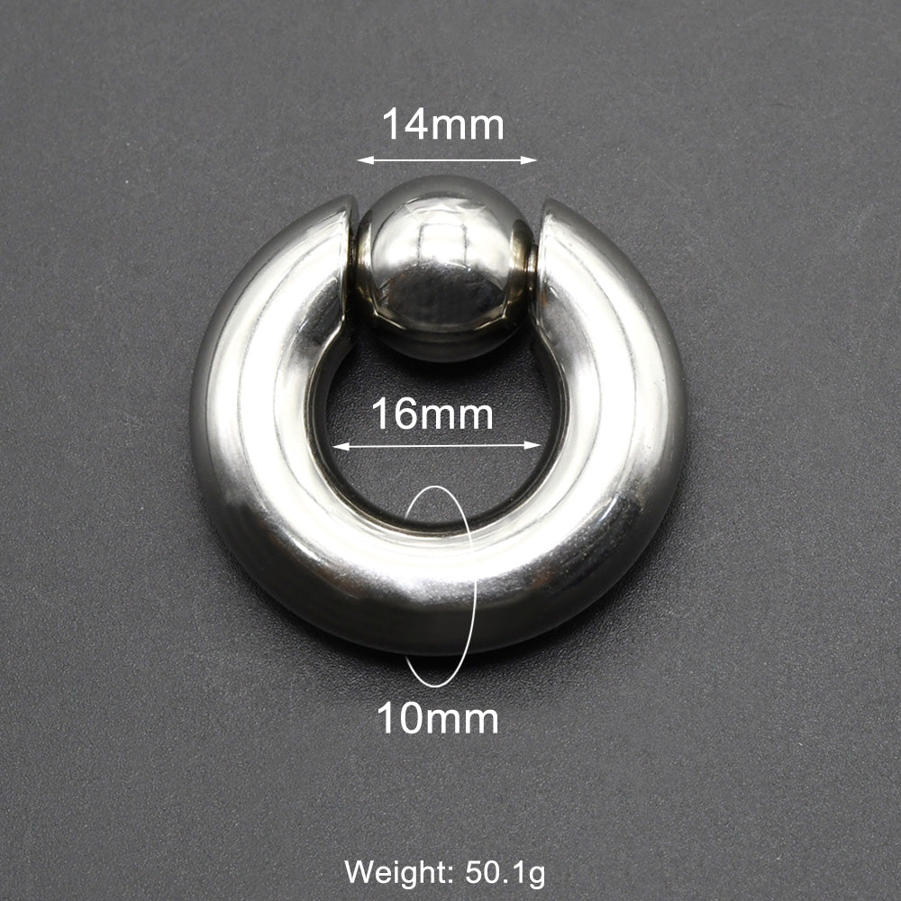 1 Piece Stainless Steel Captive Bead Ring Nose Piercing Lobe Earrings Weight
