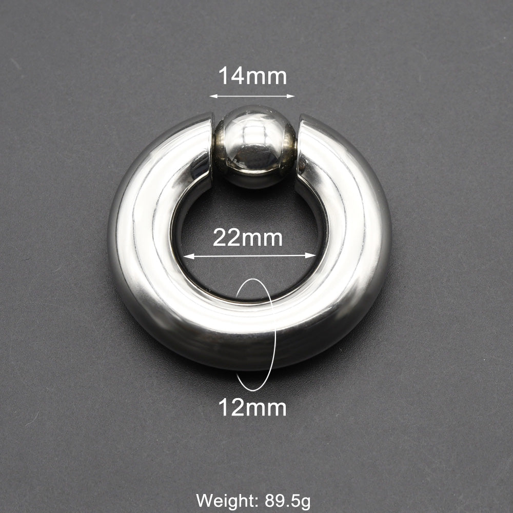 1 Piece Stainless Steel Captive Bead Ring Nose Piercing Lobe Earrings Weight