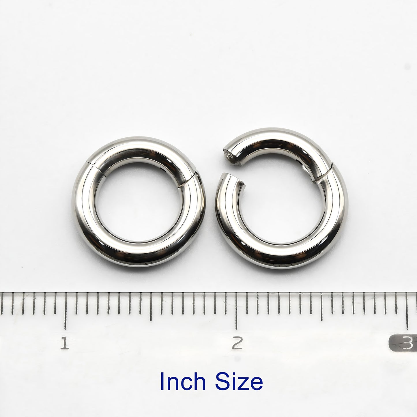 1 PAIR High Polished 316L Surgical Steel Nose Ring Hoop Ear Piercing Jewelry Hinged Clicker Piercing for Septum Labret BCR 18G-00G