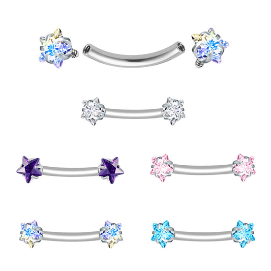 1 Piece Star Eyebrow Piercing Labret Lip Ring Ear Piercings Helix Nipple Jewelry
