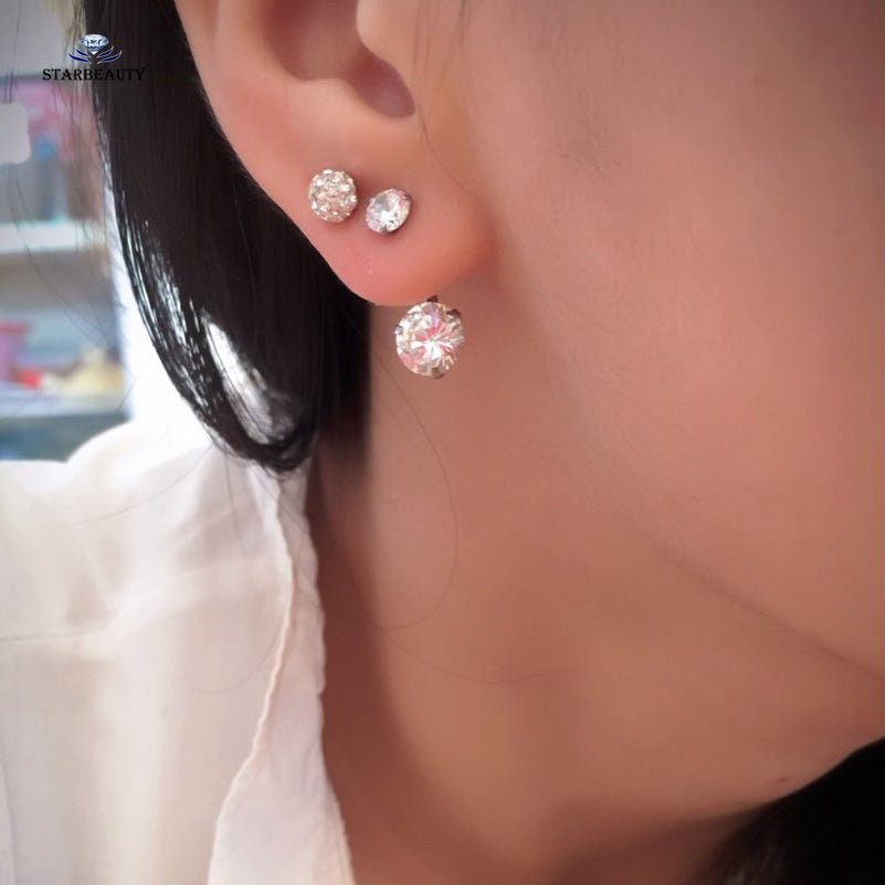 1 Piece Round Crystal Zircon Belly Button Rings Navel Piercing Barbell Jewelry