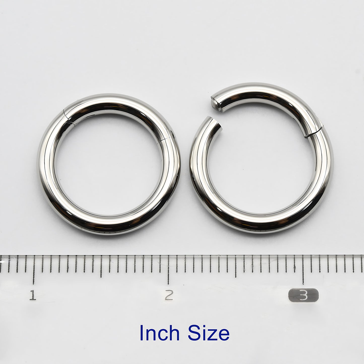 1 PAIR High Polished 316L Surgical Steel Nose Ring Hoop Ear Piercing Jewelry Hinged Clicker Piercing for Septum Labret BCR 18G-00G