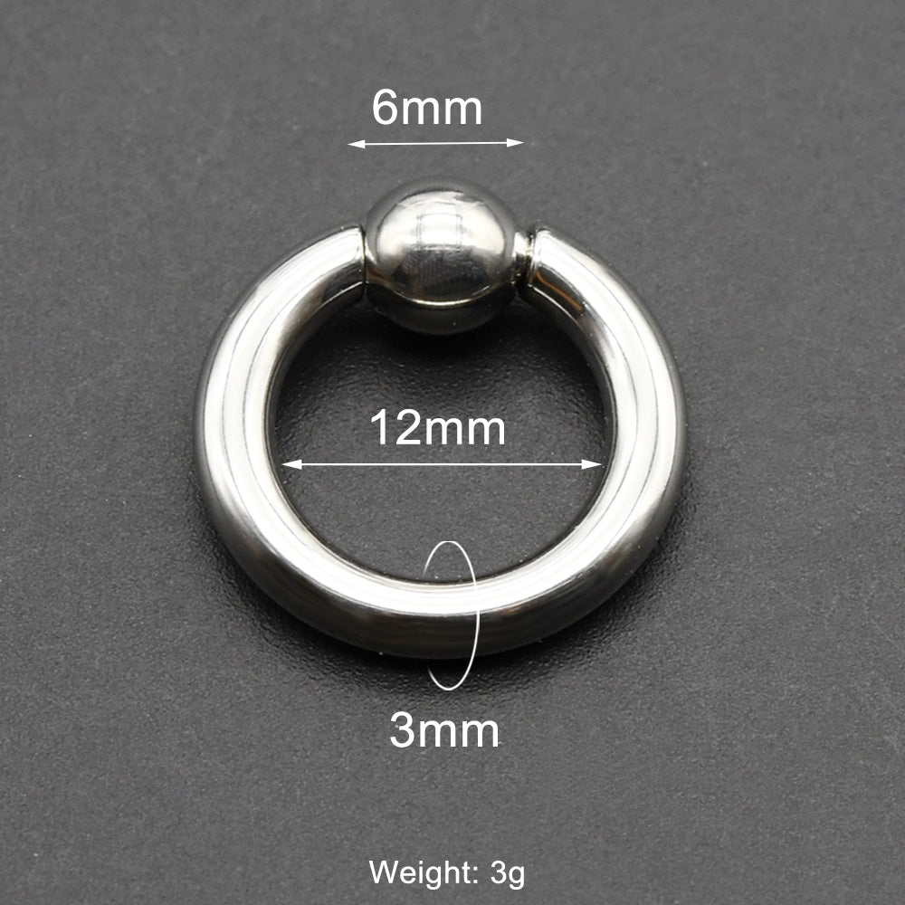 1 Piece Stainless Steel Captive Bead Ring Nose Piercing Lobe Earrings Weight