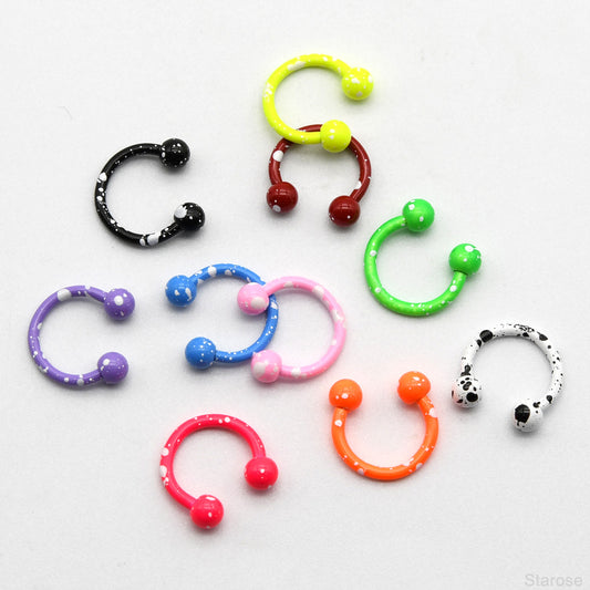 10 Piece-Pack 18G  Stainless Steel Nose  Rings