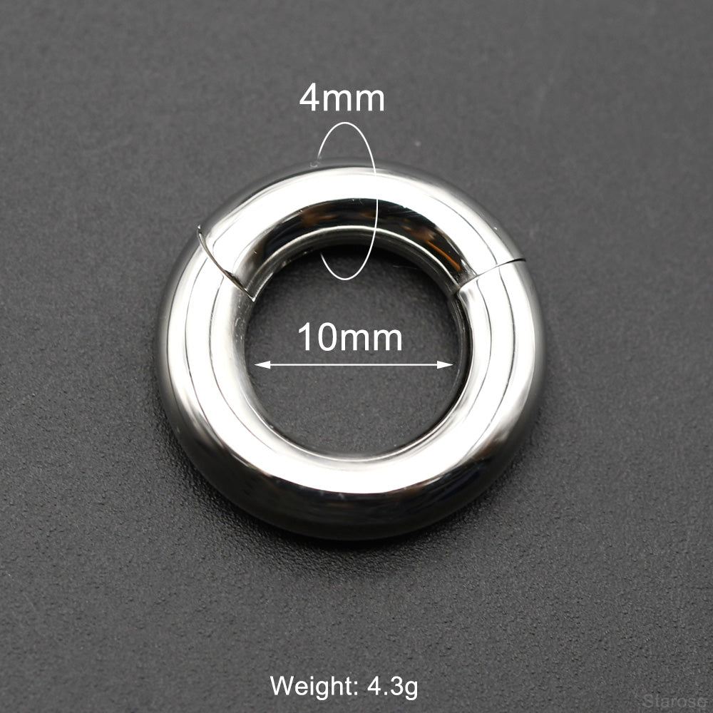 1 Piece Stainless Steel Seamless Hinged Clicker Nose Hoop Ring Ear Piercing Jewelry