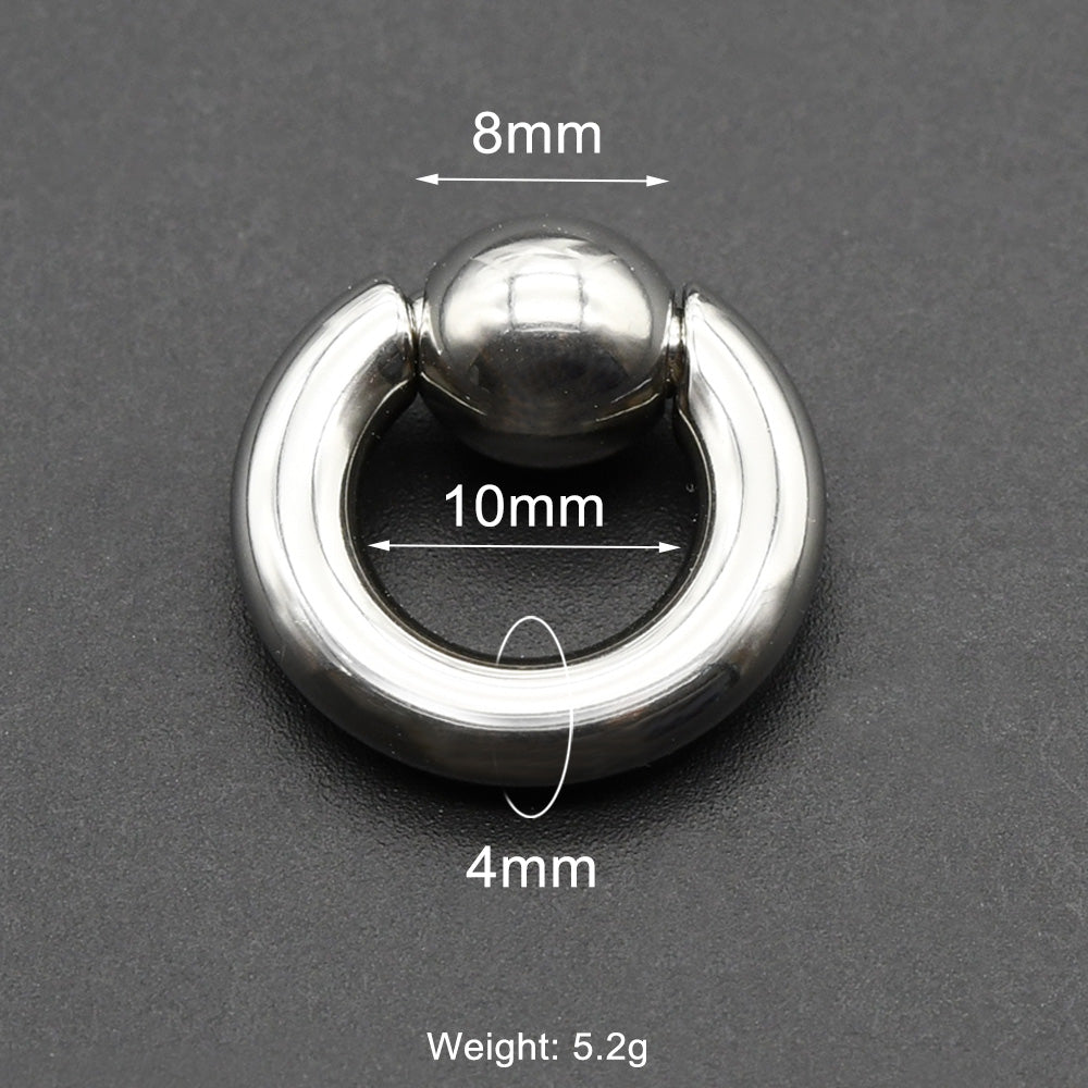 1 Piece Stainless Steel Captive Bead Ring Nose Piercing Lobe Earrings Weight