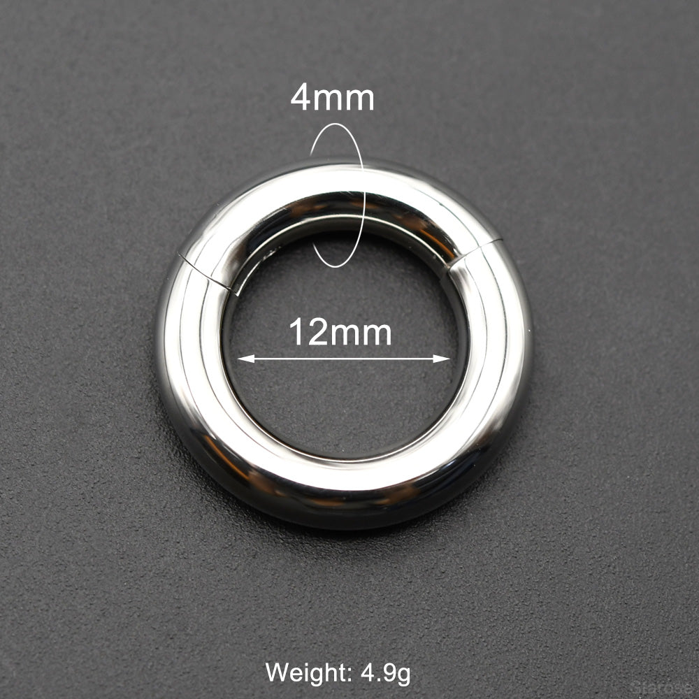 1 Piece Stainless Steel Seamless Hinged Clicker Nose Hoop Ring Ear Piercing Jewelry