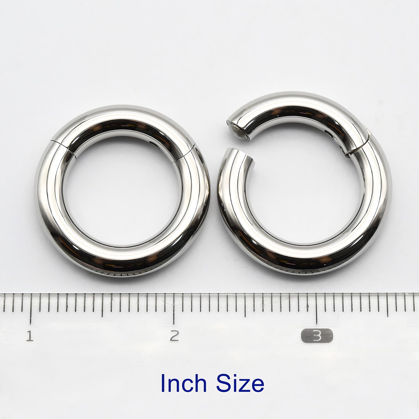 1 PAIR High Polished 316L Surgical Steel Nose Ring Hoop Ear Piercing Jewelry Hinged Clicker Piercing for Septum Labret BCR 18G-00G