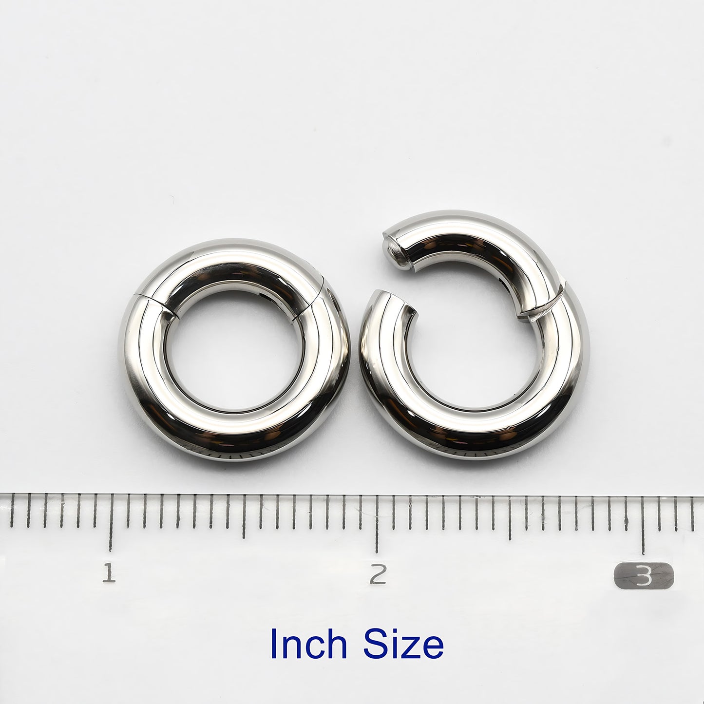 1 PAIR High Polished 316L Surgical Steel Nose Ring Hoop Ear Piercing Jewelry Hinged Clicker Piercing for Septum Labret BCR 18G-00G
