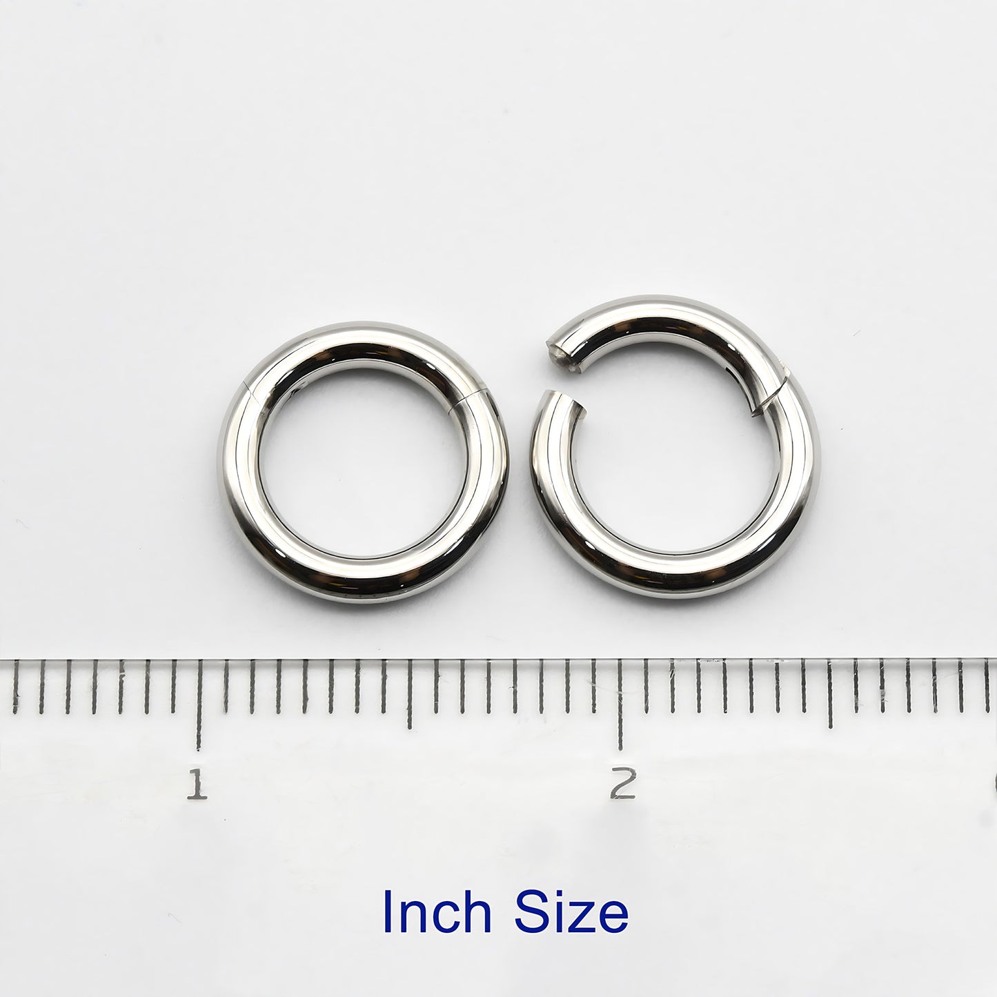 1 PAIR High Polished 316L Surgical Steel Nose Ring Hoop Ear Piercing Jewelry Hinged Clicker Piercing for Septum Labret BCR 18G-00G