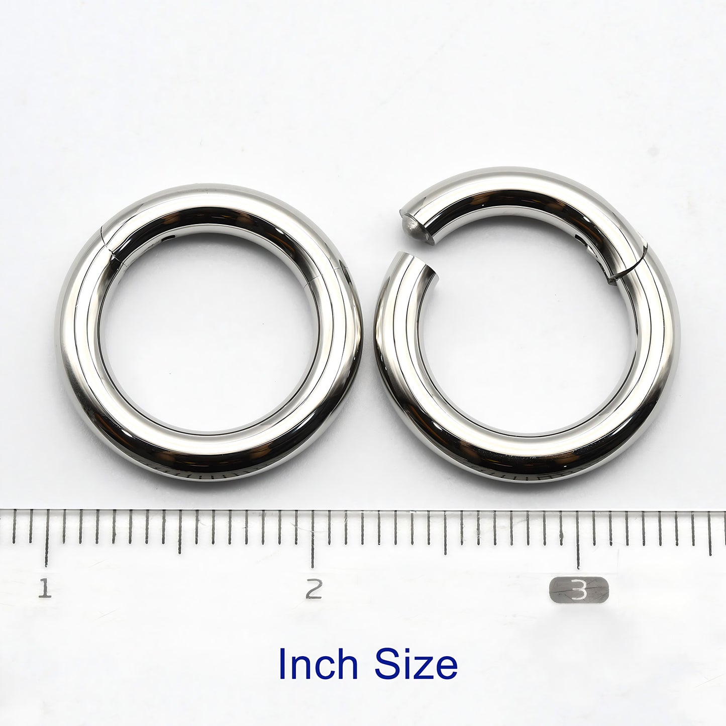 1 PAIR High Polished 316L Surgical Steel Nose Ring Hoop Ear Piercing Jewelry Hinged Clicker Piercing for Septum Labret BCR 18G-00G