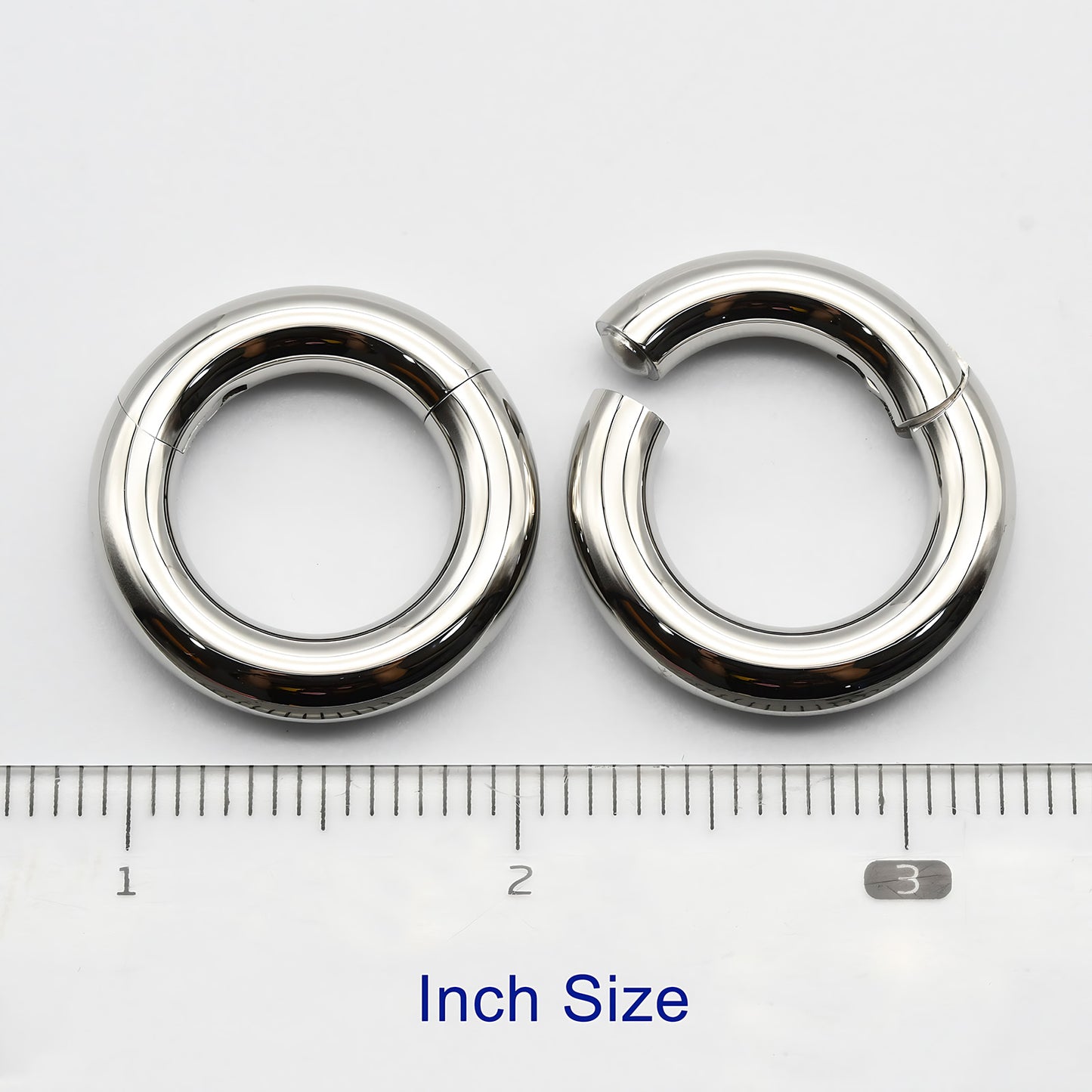 1 PAIR High Polished 316L Surgical Steel Nose Ring Hoop Ear Piercing Jewelry Hinged Clicker Piercing for Septum Labret BCR 18G-00G