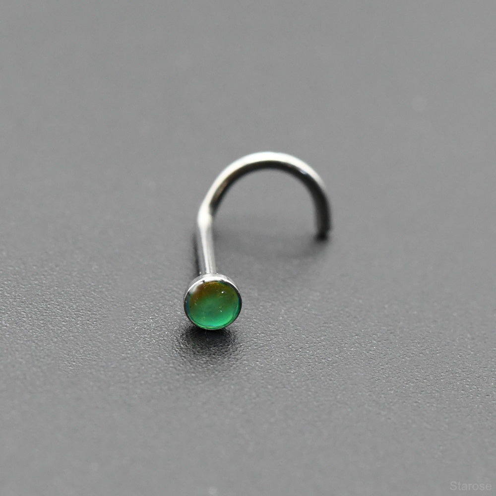 3Pcs Gradient Colors 3mm Artificial Crystal Nose Studs Stainless Steel Twisted Barbell Piercing Labret Helix Earrings