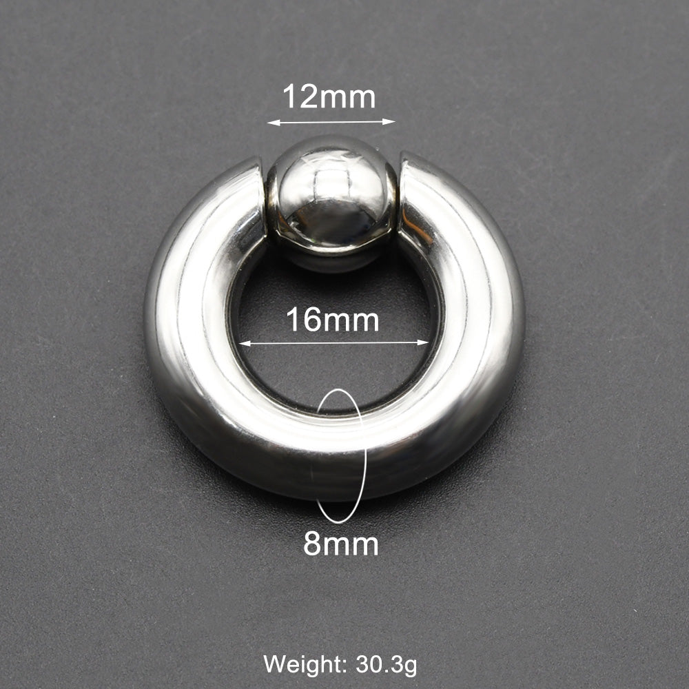 1 Piece Stainless Steel Captive Bead Ring Nose Piercing Lobe Earrings Weight