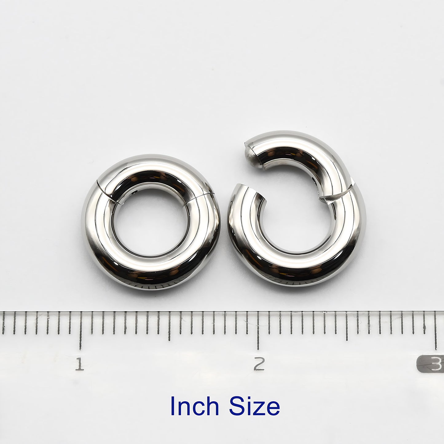 1 PAIR High Polished 316L Surgical Steel Nose Ring Hoop Ear Piercing Jewelry Hinged Clicker Piercing for Septum Labret BCR 18G-00G