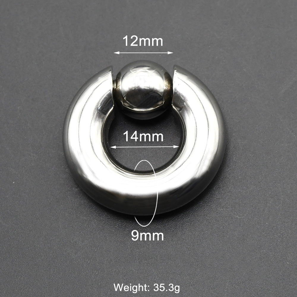 1 Piece Stainless Steel Captive Bead Ring Nose Piercing Lobe Earrings Weight