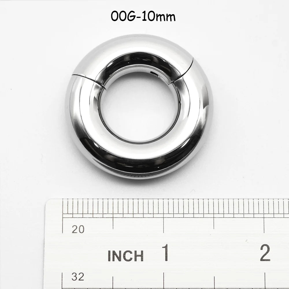 1 PAIR High Polished 316L Surgical Steel Nose Ring Hoop Ear Piercing Jewelry Hinged Clicker Piercing for Septum Labret BCR 18G-00G