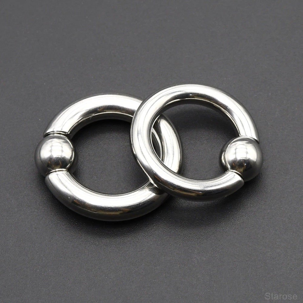 1 Piece Stainless Steel Captive Bead Ring Nose Piercing Lobe Earrings Weight