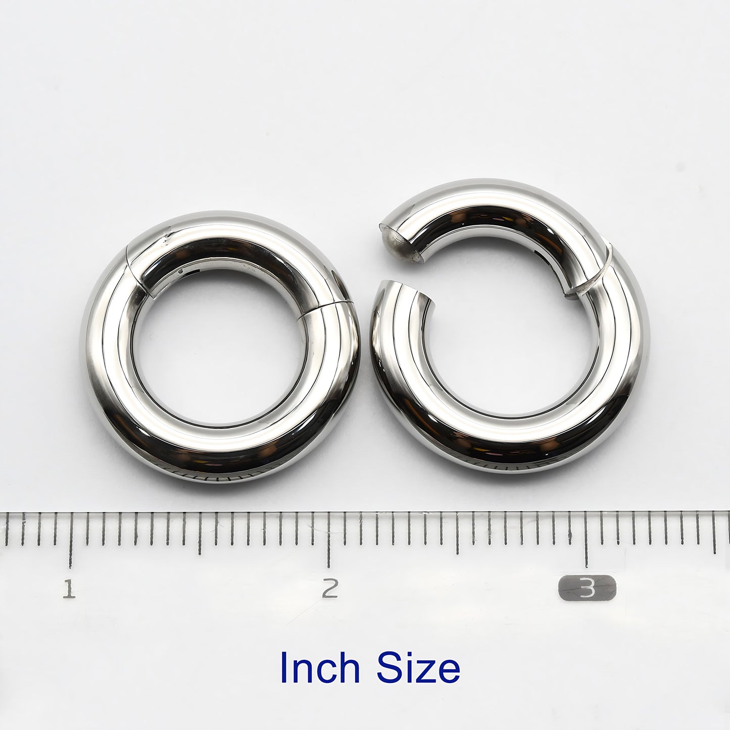 1 PAIR High Polished 316L Surgical Steel Nose Ring Hoop Ear Piercing Jewelry Hinged Clicker Piercing for Septum Labret BCR 18G-00G