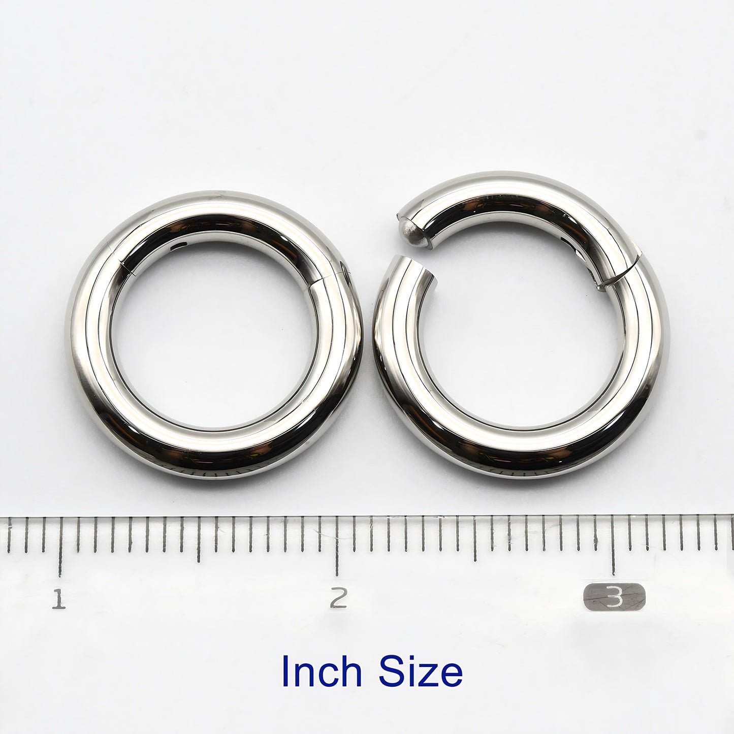 1 PAIR High Polished 316L Surgical Steel Nose Ring Hoop Ear Piercing Jewelry Hinged Clicker Piercing for Septum Labret BCR 18G-00G