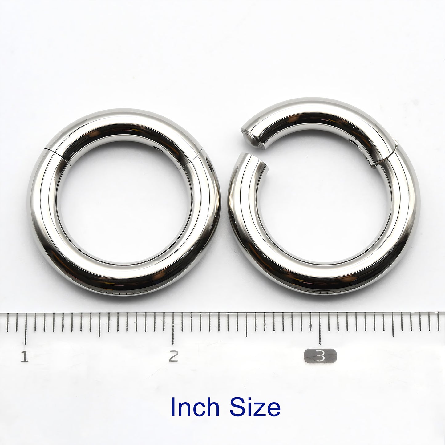 1 PAIR High Polished 316L Surgical Steel Nose Ring Hoop Ear Piercing Jewelry Hinged Clicker Piercing for Septum Labret BCR 18G-00G